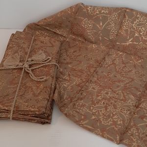 TAG Block Print Festive Cotton Table Napkins